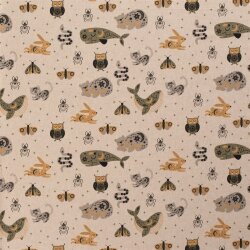 Interieurstoff Leinen-Optik ANIMALS