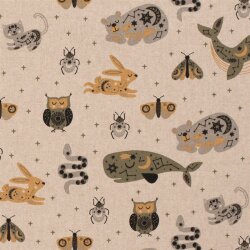 Interieurstoff Leinen-Optik ANIMALS