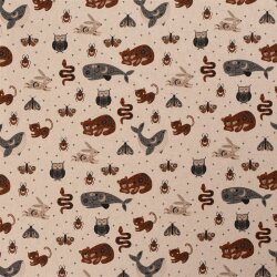 Interieurstoff Leinen-Optik ANIMALS