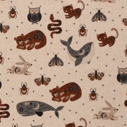 Interieurstoff Leinen-Optik ANIMALS