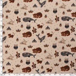 Interieurstoff Leinen-Optik ANIMALS