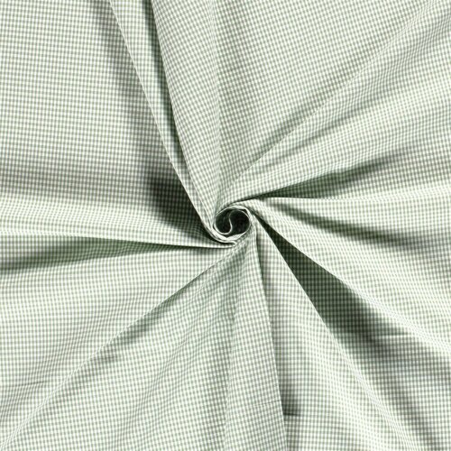 Cotton poplin yarn dyed Vichy check 2mm - antique mint