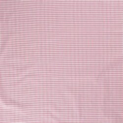 Popeline di cotone tinto in filo Vichy check 5mm - rosa...