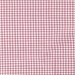 Katoen poplin garen geverfd Vichy ruit 5mm - antiek roze