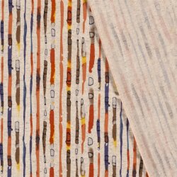 VISCOSE LINEN LOOK JERSEY ABSTRACT