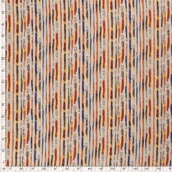 VISCOSE LINEN LOOK JERSEY ABSTRACT