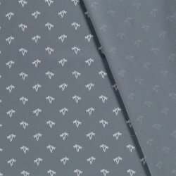 Baumwollpopeline Palmen - indigo