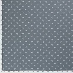 Baumwollpopeline Palmen - indigo