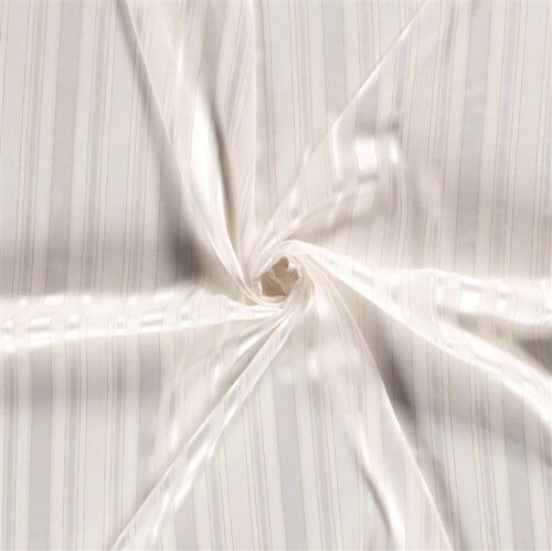 Chiffon Damast Lurex Streifen - creme