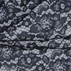 Lace fabric *Carmen* - dark smoke blue