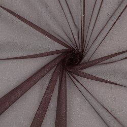 Glitter tulle royal - aubergine/gold