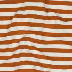 Strisce in French Terry - marrone chiaro/bianco sporco