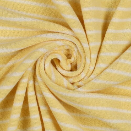 TOWELLING YARN DYED Stripes - HONEY / OFF WHITE