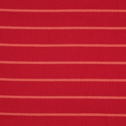 Rippenjersey DYED Streifen - magenta /CORAL