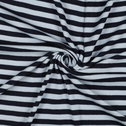 WAFFLE YARN TINTO Righe - NAVY / BLU