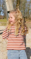 WAFELGAREN GEVERFDE Strepen - NAVY / LILA