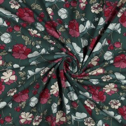 JERSEY BIG Flowers - EMERALD