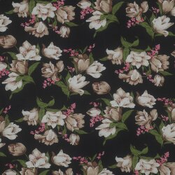CHIFFON Flowers - BLACK / SAND