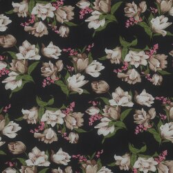CHIFFON Flowers - BLACK / SAND