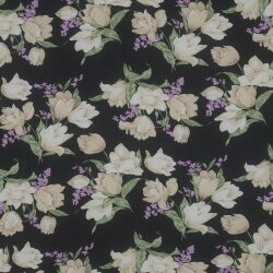 CHIFFON Flowers - BLACK / LAVENDER