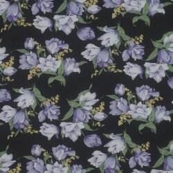 CHIFFON Flowers - BLACK / LILAC
