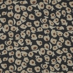 CHIFFON ABSTRACT - BLACK / SAND
