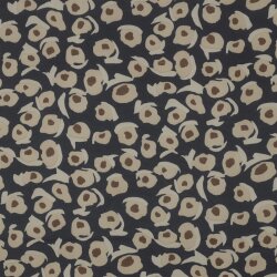 CHIFFON ABSTRACT - NAVY / SAND