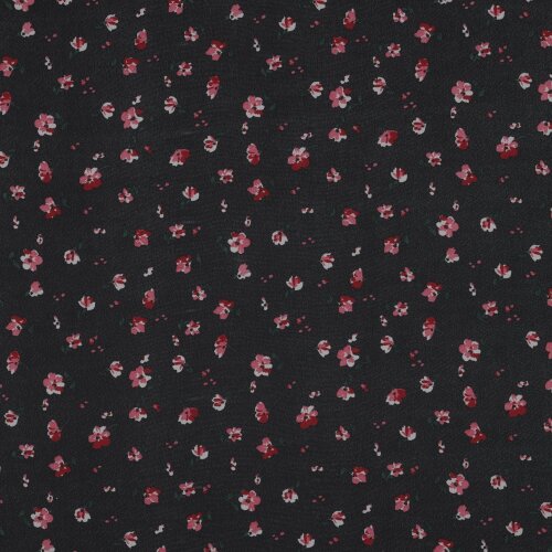 CHIFFON Flowers - BLACK / PINK
