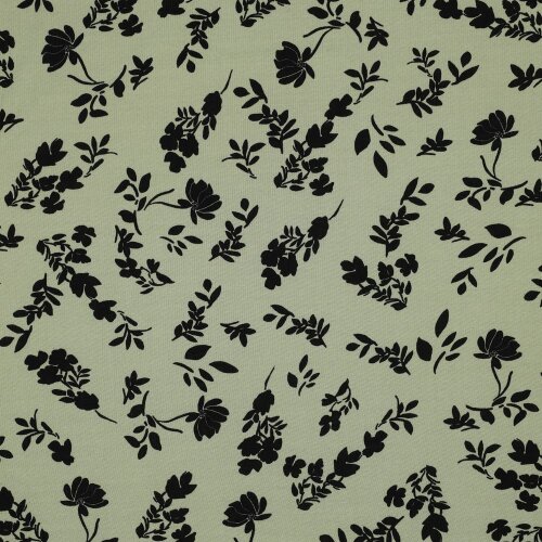 FIORI DI VISCOSA STAMPATI - VERDE CHIARO