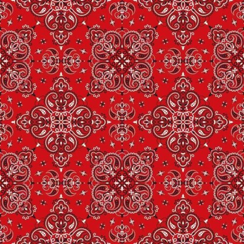 Tissu de mode Tissu de décoration Mandala de fleurs - rouge