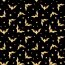 Polyester jersey folieprint vleermuizen - zwart