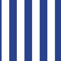 Tela decorativa de moda rayas anchas en bloque - blanco/azul