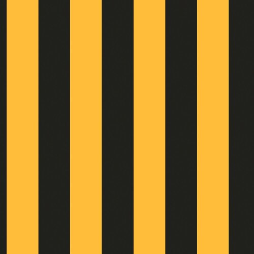 Tela decorativa de moda rayas anchas en bloque negro/amarillo