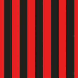 Mode decoratiestof blokstrepen - zwart/rood