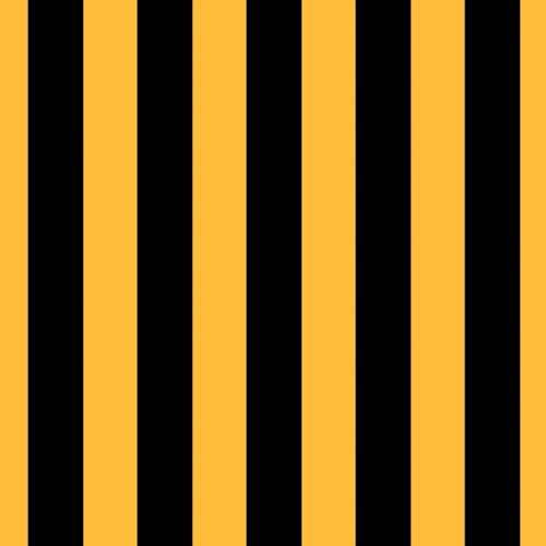 Decoración de moda en tela de rayas en bloque - negro/amarillo