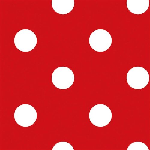 Tela de moda Dots - rojo/blanco