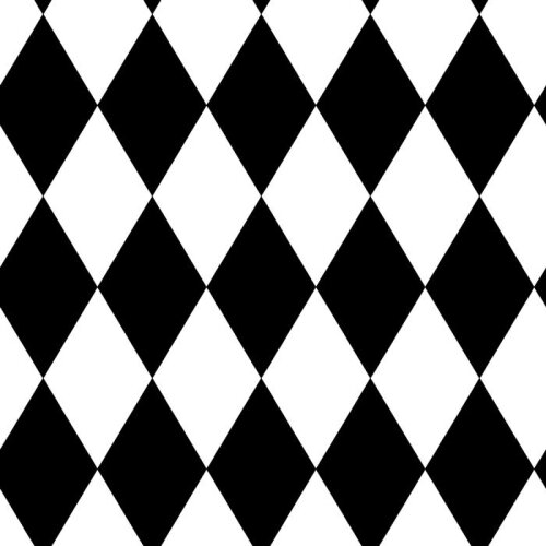 Fashion fabric decoration fabric rhombuses - white/black