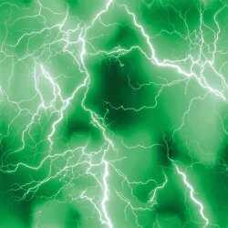Polyester jersey lightning bolts - green