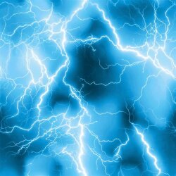 Polyester jersey lightning bolts - blue
