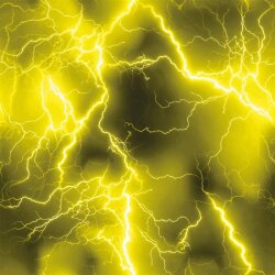 Polyester jersey lightning bolts - yellow