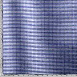 Baumwollpopeline garngefärbt Vichy Karo 5mm - royalblau