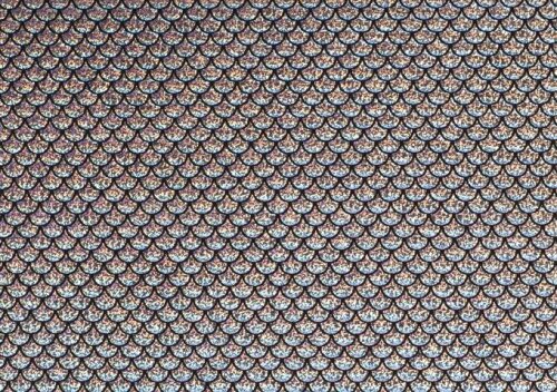 Fólie Jersey Mermaid Scales Hologram - stříbrná