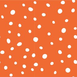Bavlněný žerzej s puntíky - oranžový