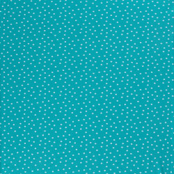 Katoenen tricot bloemetjes - turquoise