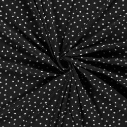 Jersey de algodón floral - negro