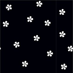Jersey de algodón floral - negro