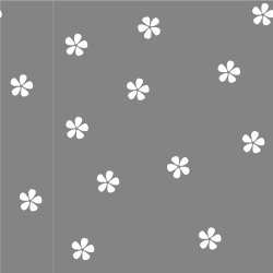 Cotone jersey floreale - grigio pietra