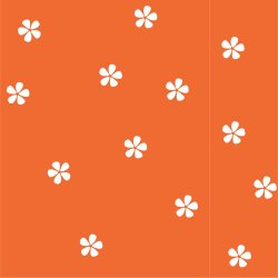Jersey de coton Petites fleurs - orange