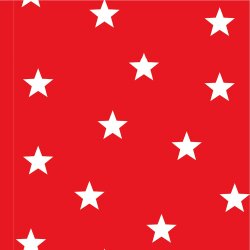 Cotton jersey star - red