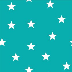Cotton jersey star - turquoise